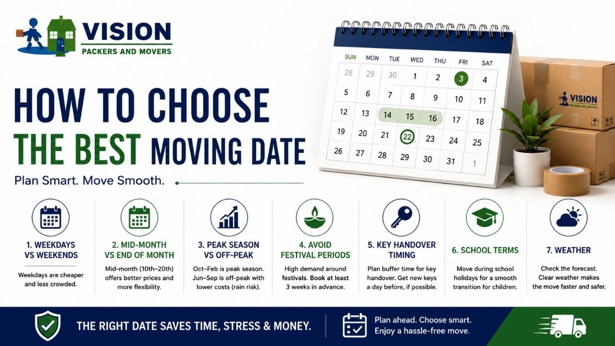 How to Choose the Best Moving Date for House Shifting