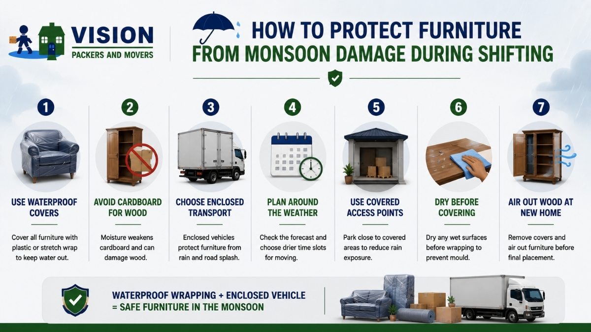 How to Protect Furniture from Monsoon Damage During Shifting