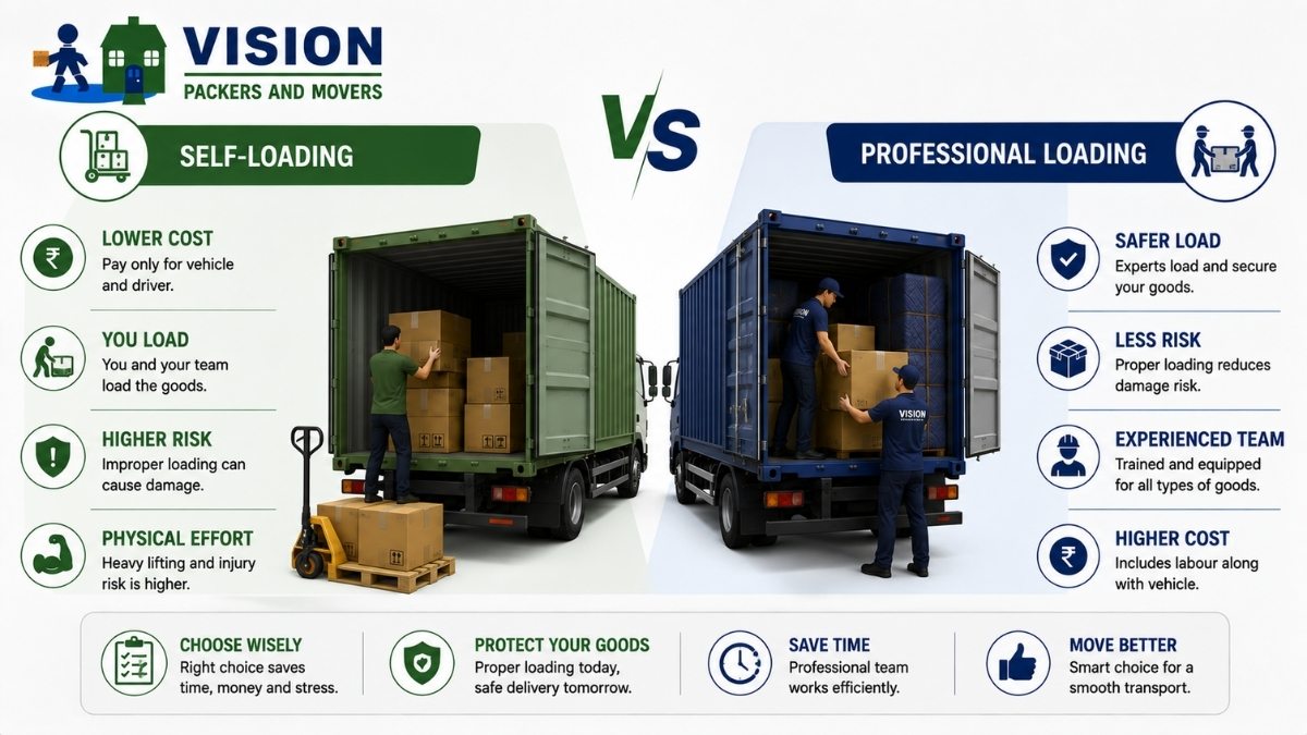 Self-Loading vs Professional Loading for Goods Transport
