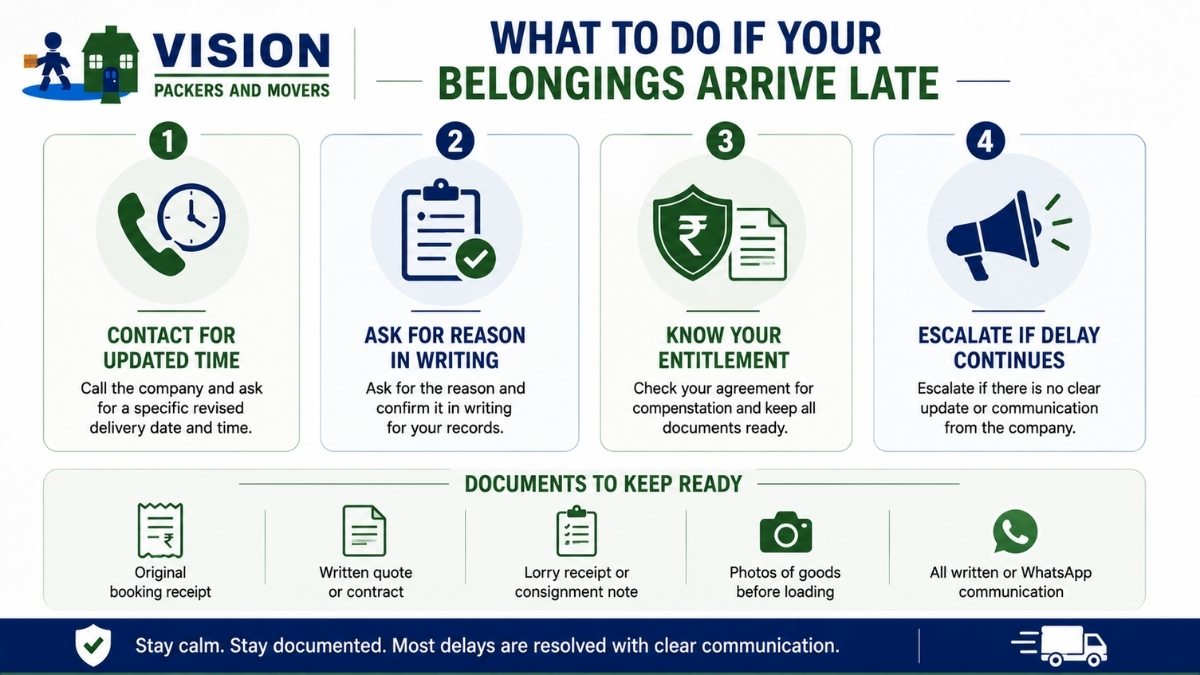 What to Do If Your Belongings Arrive Late
